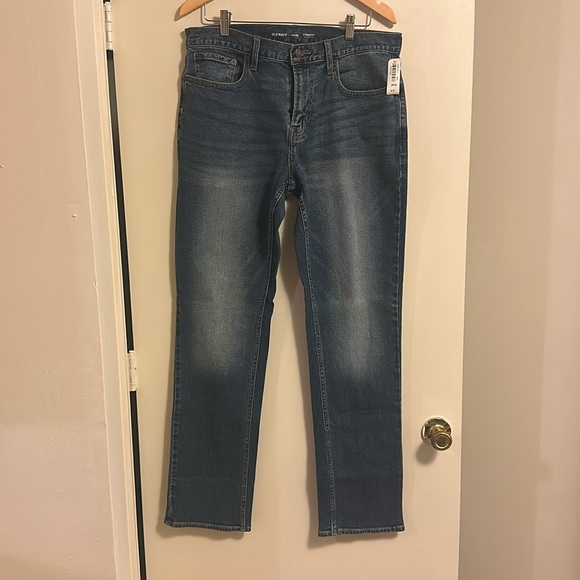 Men’s Old Navy 34x34 Blue Jeans Straight NWT - Picture 3 of 5